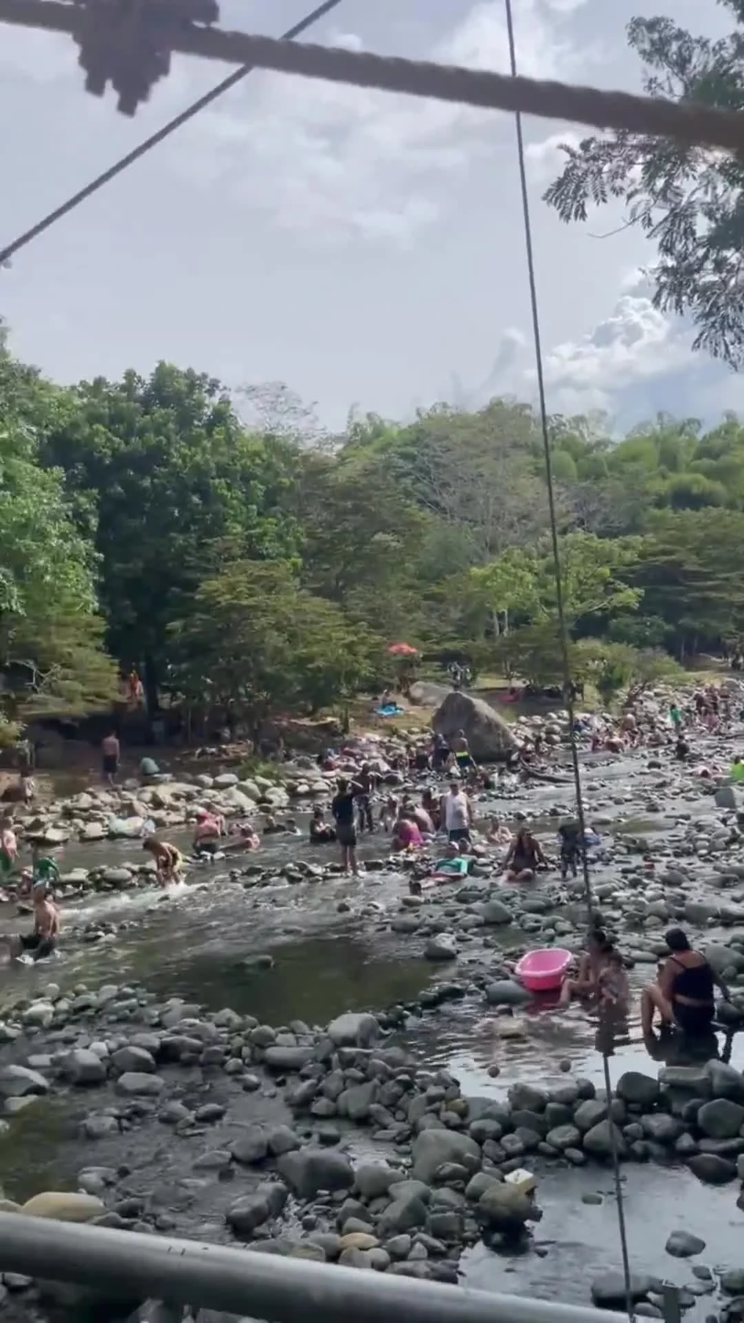 Crowds enjoying Rio Pance
